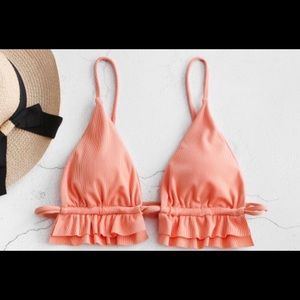 Peach flair bikini top